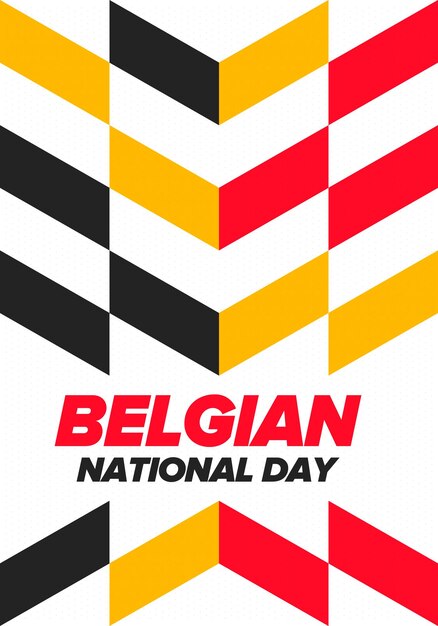 Vetor dia nacional belga, dia da independência da bélgica, bandeira belga, ilustração vetorial de design patriótico