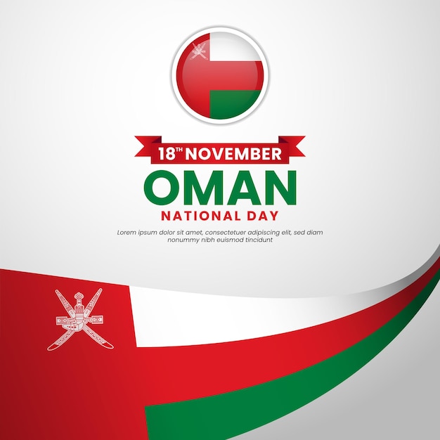 Dia nacional de Omã 18 de novembro pano de fundo quadrado