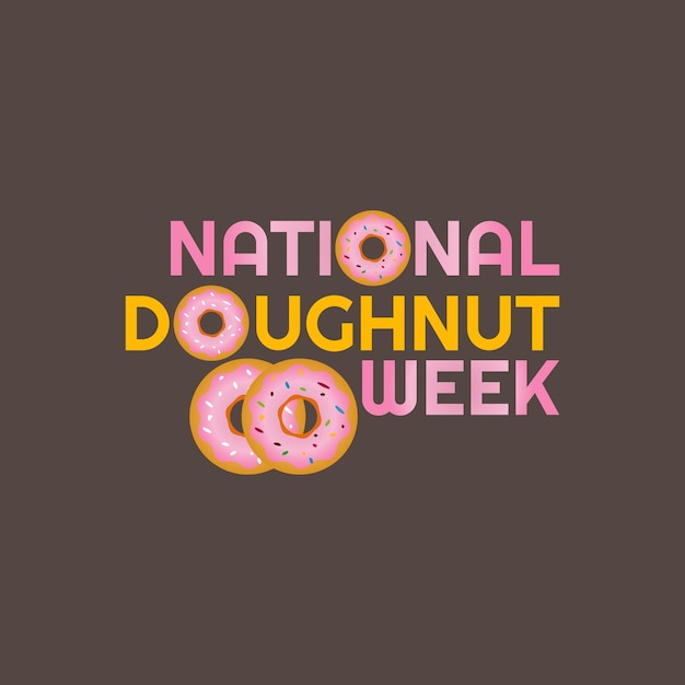 Vetor dia nacional do donut.