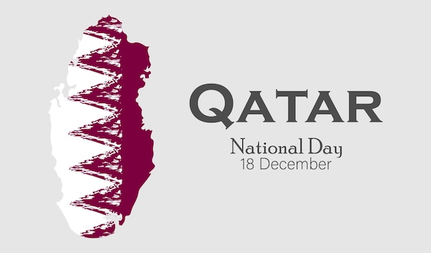 Dia nacional do qatar, ilustração vetorial.