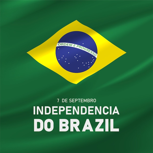 Dia nacional ou dia da independência design para ilustração vetorial de celebração brasileira