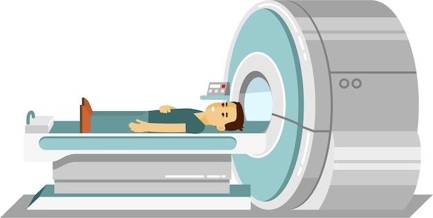 Vetor diagnóstico do scanner de ressonância magnética do paciente