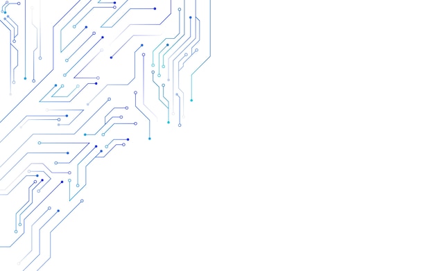 Diagrama de circuitos de fundo de tecnologia branca