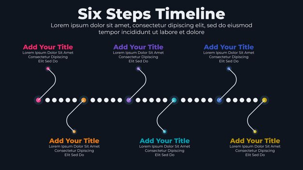 Vetor diagrama de linha do tempo moderno e modelo de infográfico para negócios