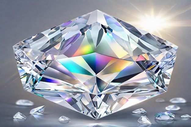 Vetor diamante de cristal de jóia vibrante