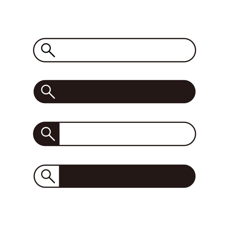 Vetor diferentes projetos simples de barra de pesquisa