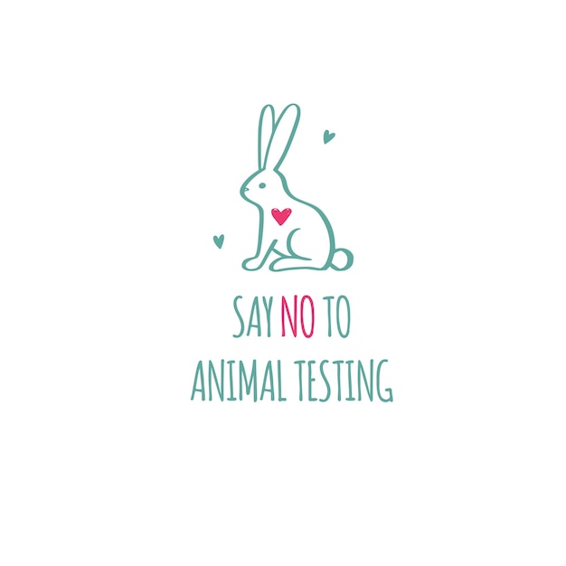 Diga não à ilustração conceitual gratuita de crueldade em testes com animais