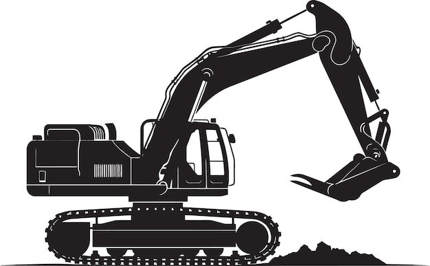 Digging Dynamo Excavator Design Element Construção Conquistador Vector Emblem de uma escavadora