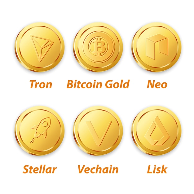 Digital currency vector gold