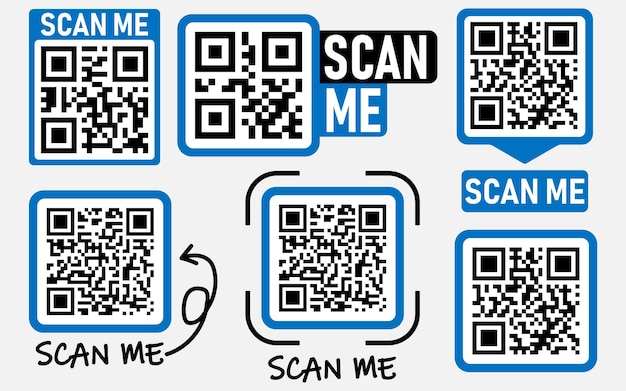 Amostra de código qr vetorial para digitalização de smartphone