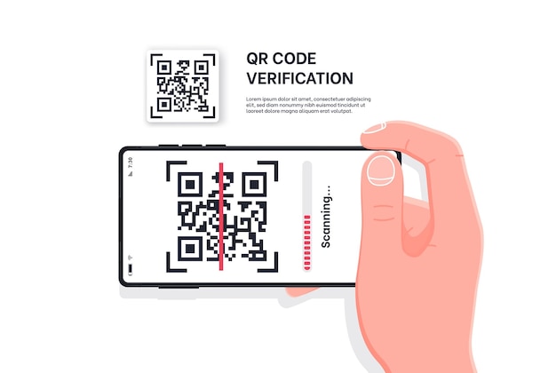 Digitalizando o código qr com o smartphone móvel isolado no fundo branco