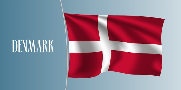 Dinamarca agitando bandeira
