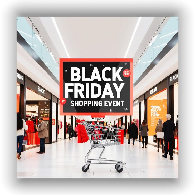 Vetor dinâmico black friday grande venda banner e mídia social post modelo de publicidade ai gerado