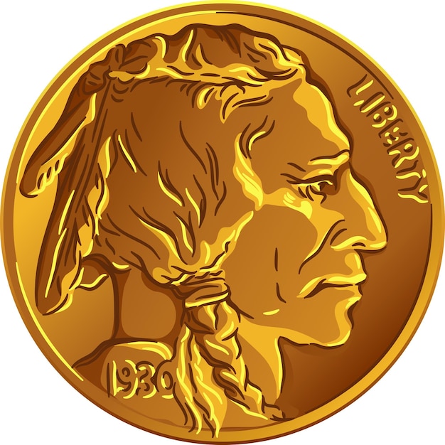 Dinheiro americano de cobre-níquel, níquel do anverso do buffalo ou moeda de 5 centavos de níquel indian head