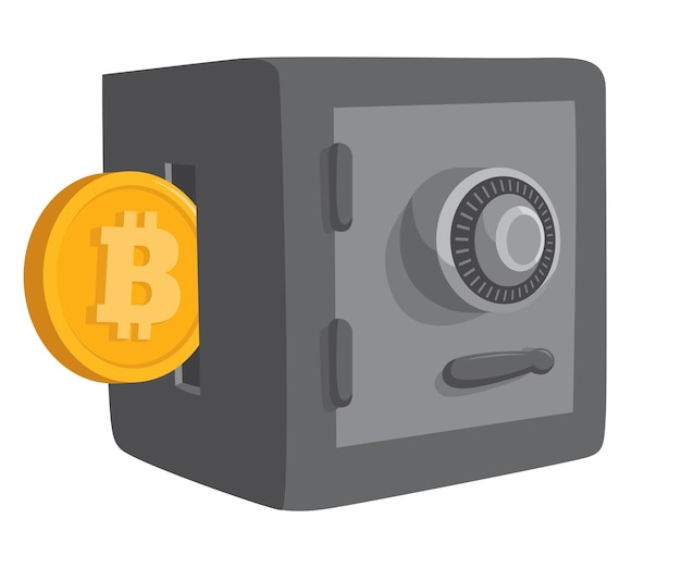 Dinheiro Bitcoin entrando seguro