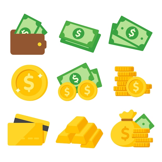 Dinheiro e Ícones Financeiros