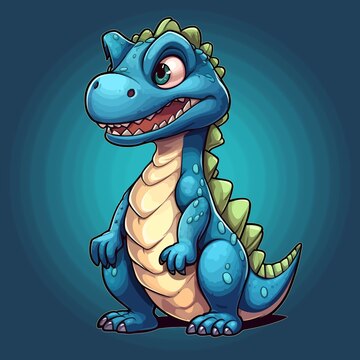 Dinosaur cartoon jogar um jogo