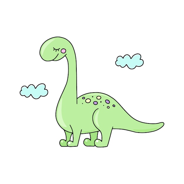 Dinossauro diplodocus, ilustração vetorial