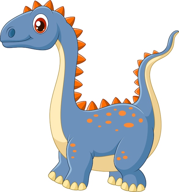 Adesivo de personagem de desenho animado de dinossauro roxo fofo 3430686  Vetor no Vecteezy