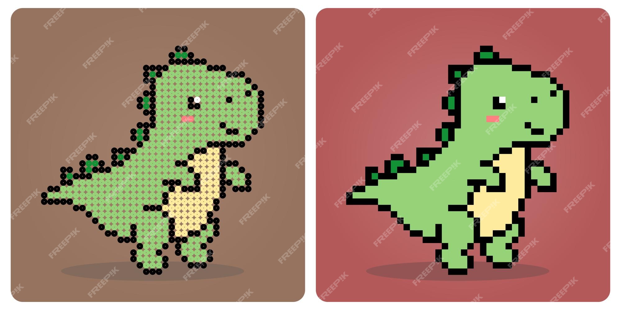 Dinossauros De Jogos De Arte Em Pixel Personagens De 8 Bits Ilustração do  Vetor - Ilustração de criatura, extinto: 279519976