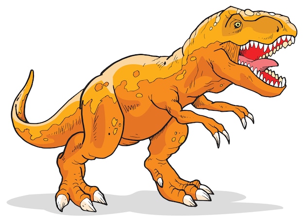 Ilustração Vetorial Com Isolação De Tiranossauro Rex. Dinossauro