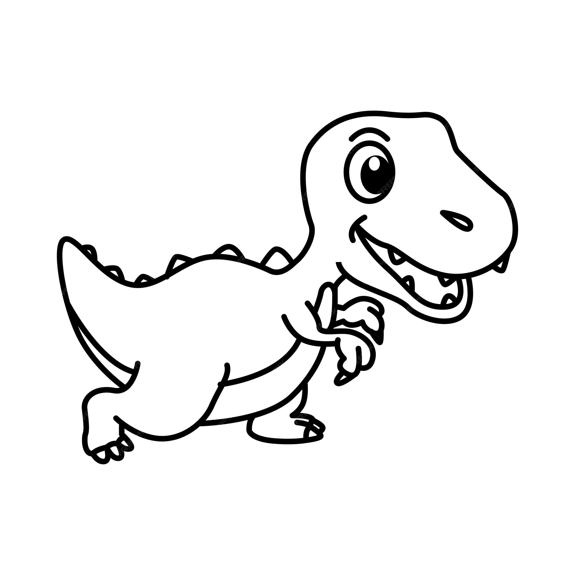 Desenho de Emoji T rex para colorir