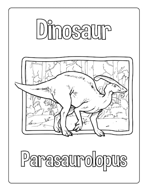 Desenho para Colorir – Animais - Dinossauro - Aula Pronta