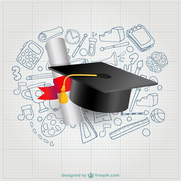 Diploma e mortarboard