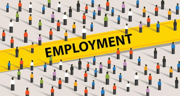 direito do emprego legislação trabalhista um martelo e pessoas cowd conceito de educação jurídica