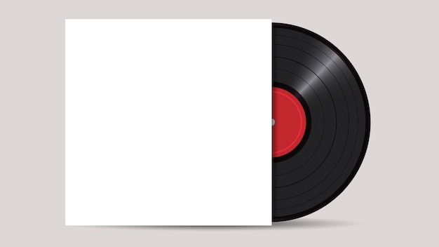 Disco de vinil com maquete de capa