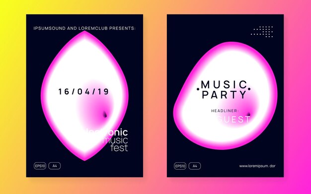 Disco Party. Fundo mínimo para layout de capa. Cool Glitch para revista. Conceito Neon E Discoteca. Banner de música jazz. Festa discoteca rosa e branca