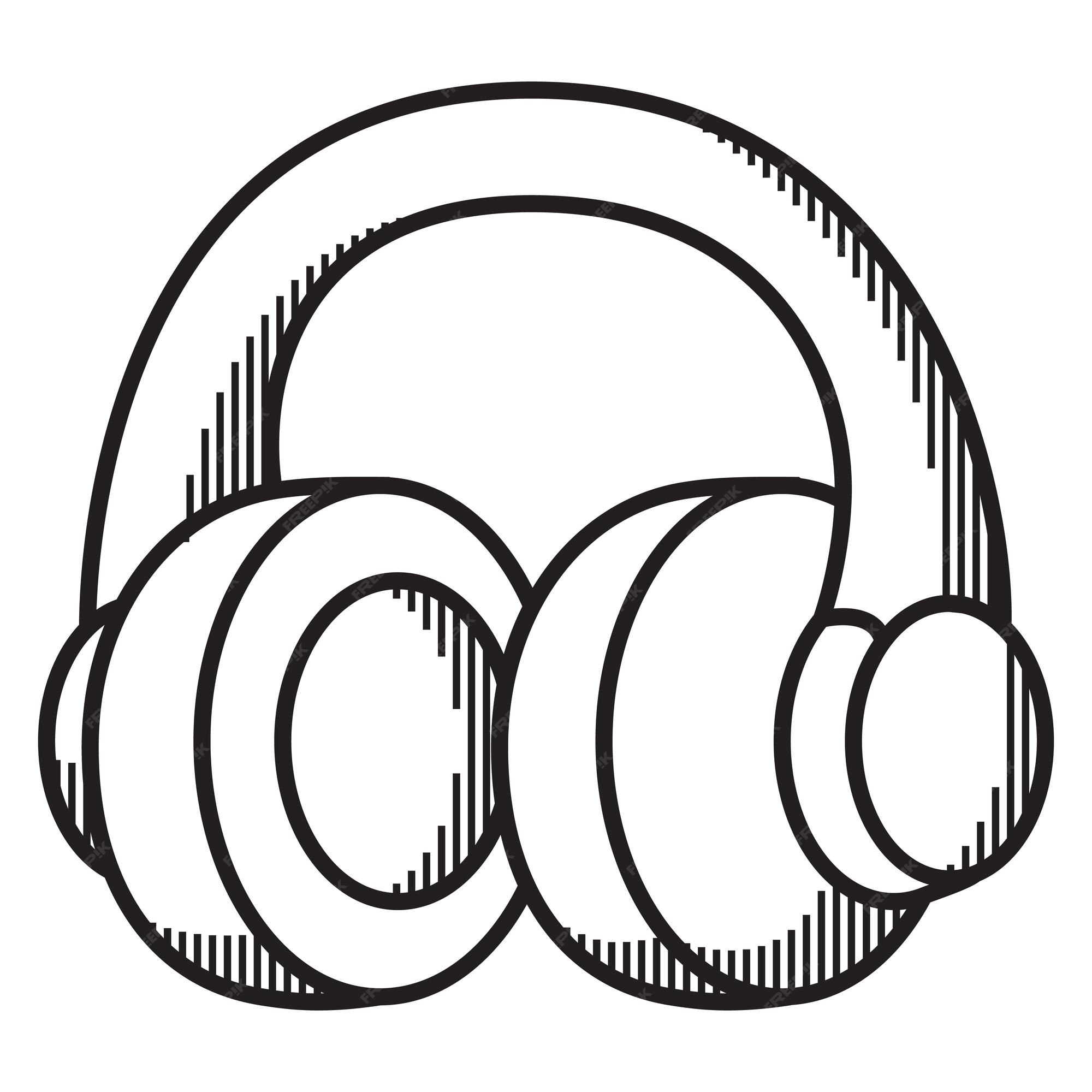 música fone de ouvido dispositivo vetor ilustração. Esportes e lazer ou  tecnologia objeto ícone conceito. sem fio fone de ouvido para jogos e música  vetor Projeto com sombra. música estúdio logotipo Projeto.