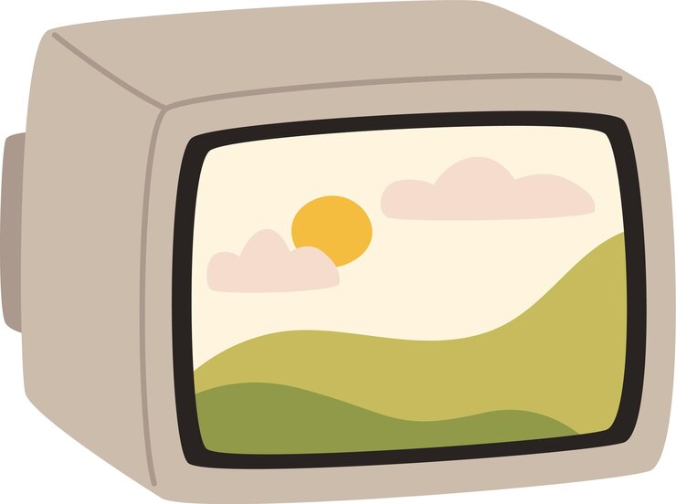 Vetor dispositivo de televisão retro