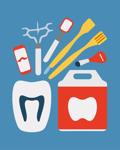 Dispositivos médicos, dentistas, tratamentos médicos, suprimentos médicos, ícones