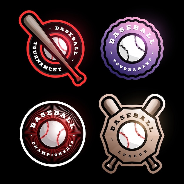 Vetor distintivo circular de beisebol