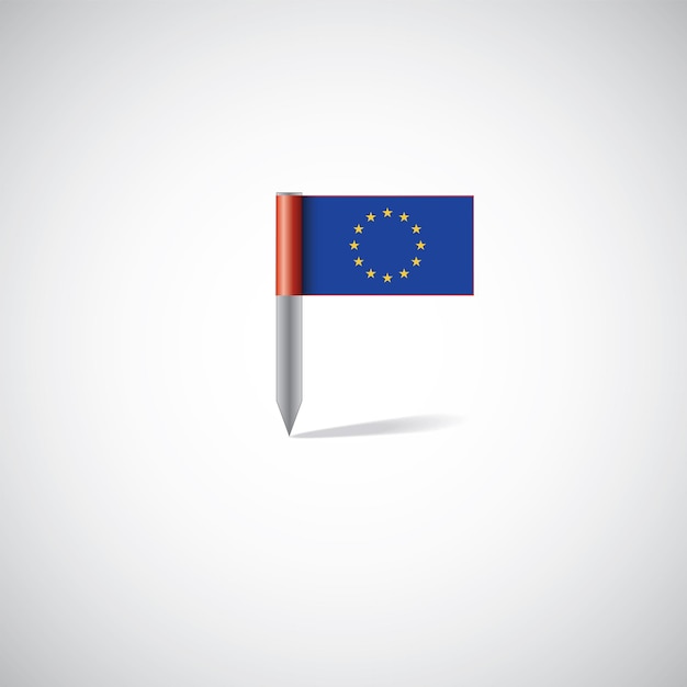 Distintivo da bandeira da união europeia, isolado no fundo branco