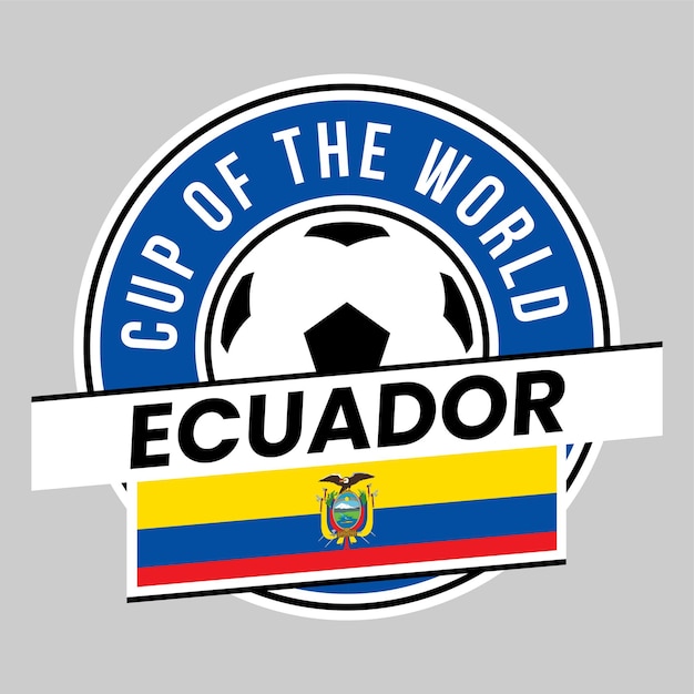 Distintivo da seleção do equador para torneio de futebol