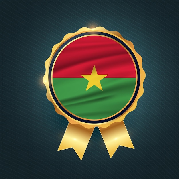 Vetor distintivo de bandeira de burkina vetorial grátis