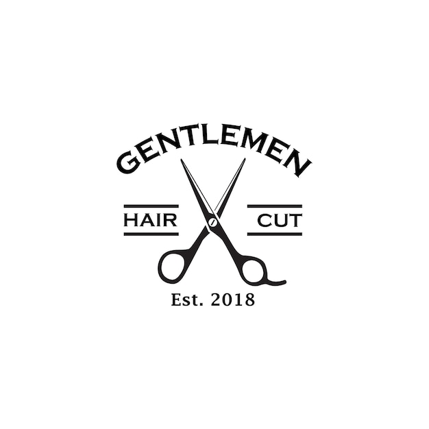 Distintivo de barbearia contemporânea