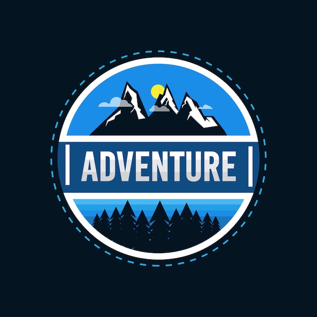 Distintivo de logotipo de aventura