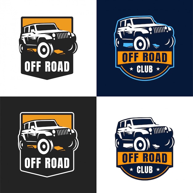 Distintivo de logotipo de carro off road