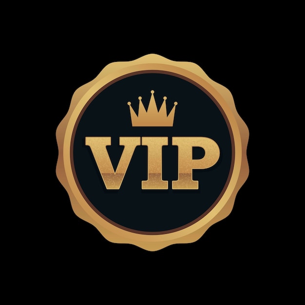 Distintivo de membro VIP de ouro, qualidade premium, pôster de cartão de convite premium. Ilustração vetorial