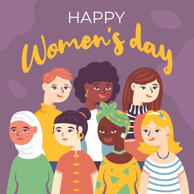 Diversidade de mulheres para celebrar o Dia da Mulher