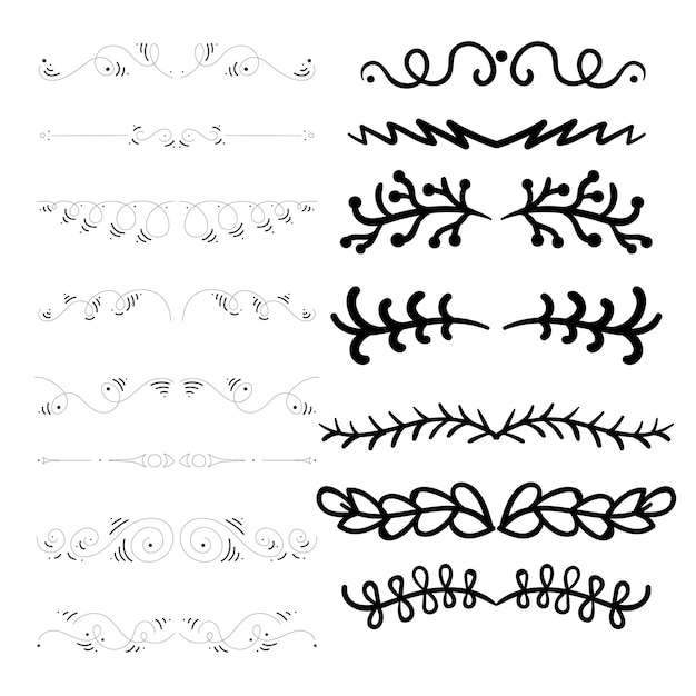 divisor de texto ornamental elementos de design de borda elegantes perfeitos para decoração de páginas web invitatio