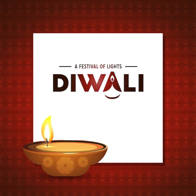 Diwali design fundo escuro e tipografia vector