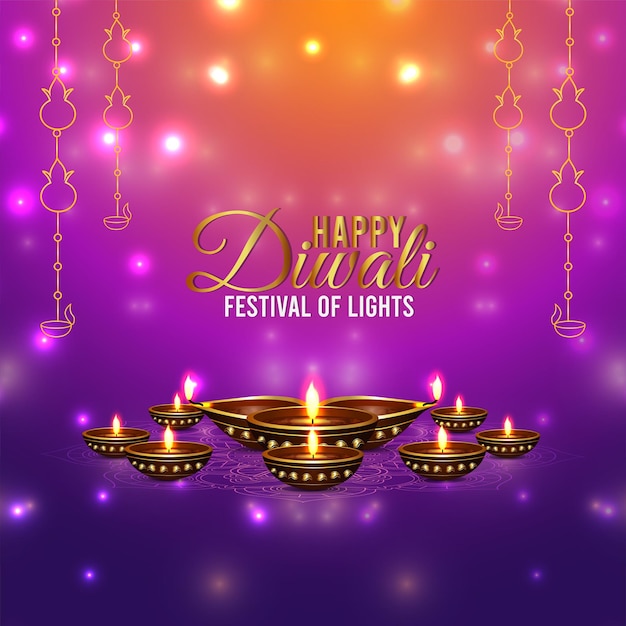 Diwali festival de luz com lâmpada de óleo criativa