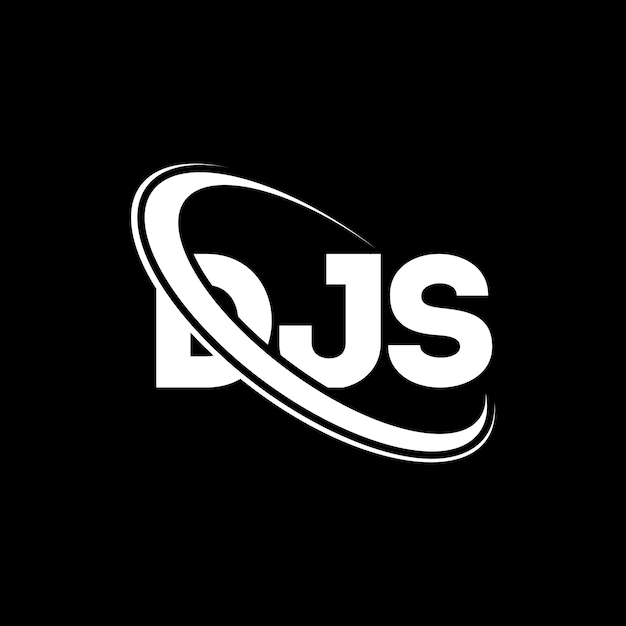 Vetor djs logotipo djs letra djs letra logo design iniciais djs logo ligado com círculo e maiúsculas monograma logo djs tipografia para negócios de tecnologia e marca imobiliária