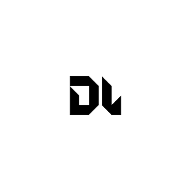 Dl monograma logotipo design letra texto nome símbolo logotipo monocromático alfabeto personagem logotipo simples