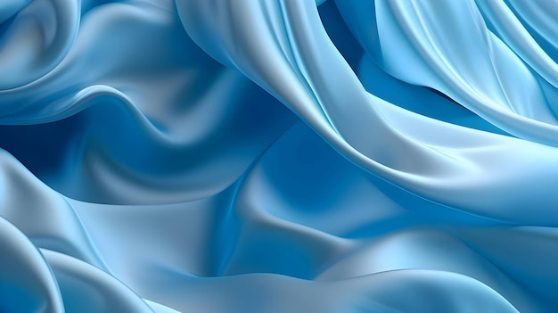 Vetor dobras de textura de tecido de seda azul-céu como papel de parede de fundo abstrato