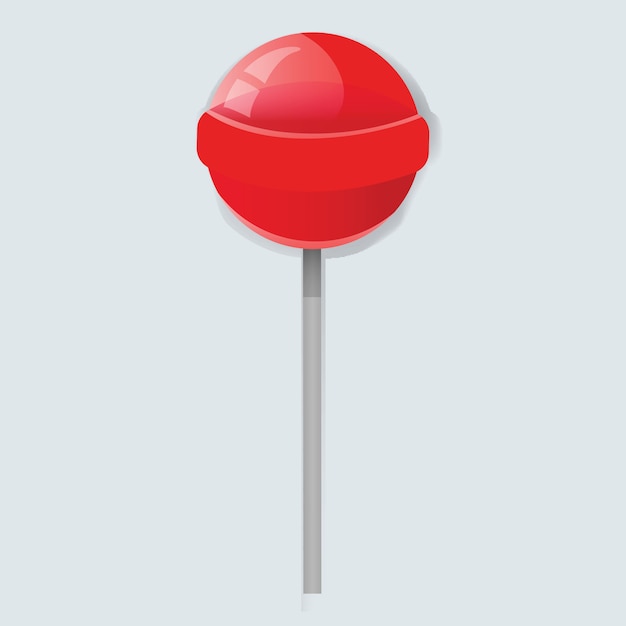 Doce De Pirulito Vermelho Doces Icon Ilustração Vector